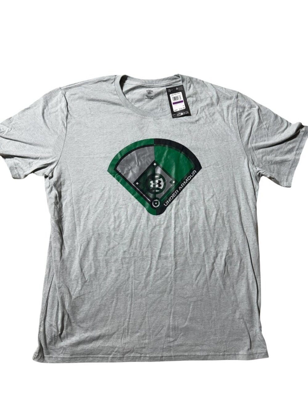 Under Armour Baseball Icon Graphic Tee – Gray Green – Size 2XL NWT